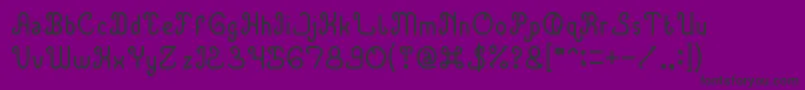 GreenAvocadoThin Font – Black Fonts on Purple Background
