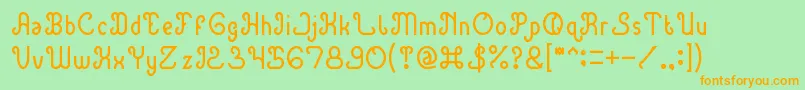 GreenAvocadoThin Font – Orange Fonts on Green Background