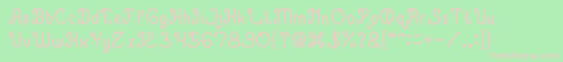 GreenAvocadoThin Font – Pink Fonts on Green Background
