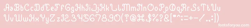 GreenAvocadoThin Font – White Fonts on Pink Background