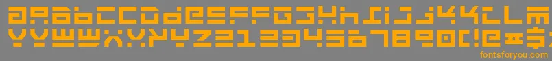 Fonte Rocktb – fontes laranjas em um fundo cinza