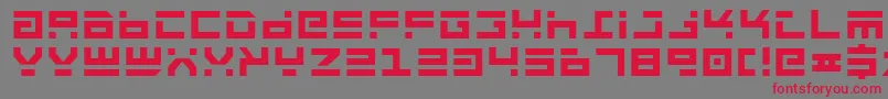 フォントRocktb – 赤い文字の灰色の背景