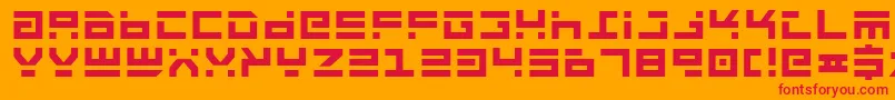 Rocktb Font – Red Fonts on Orange Background