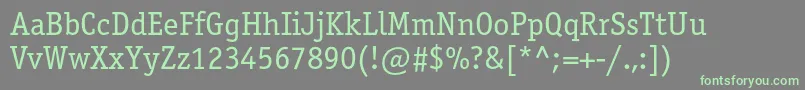 Шрифт OfficinaserifcBook – зелёные шрифты на сером фоне
