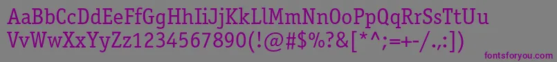 Шрифт OfficinaserifcBook – фиолетовые шрифты на сером фоне