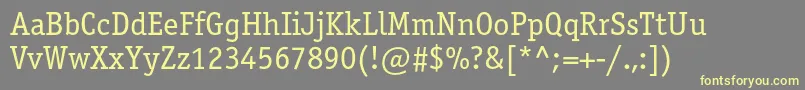 Шрифт OfficinaserifcBook – жёлтые шрифты на сером фоне