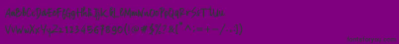 フォントManksa – 紫の背景に黒い文字
