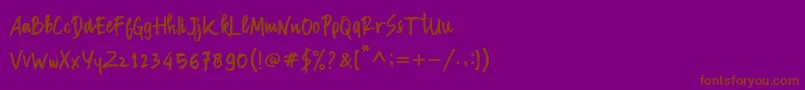 Manksa Font – Brown Fonts on Purple Background