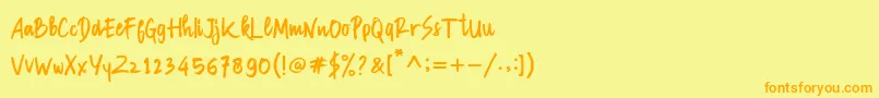 Шрифт Manksa – оранжевые шрифты на жёлтом фоне