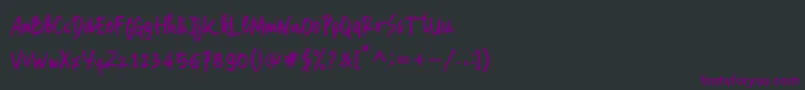 Шрифт Manksa – фиолетовые шрифты на чёрном фоне