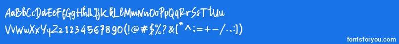 Шрифт Manksa – белые шрифты на синем фоне