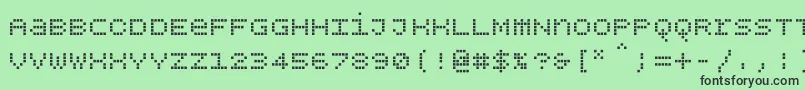 Bpdotsunicasesquare Font – Black Fonts on Green Background