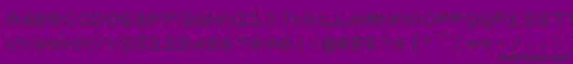 フォントBpdotsunicasesquare – 紫の背景に黒い文字