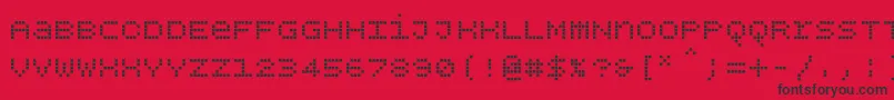 Bpdotsunicasesquare Font – Black Fonts on Red Background