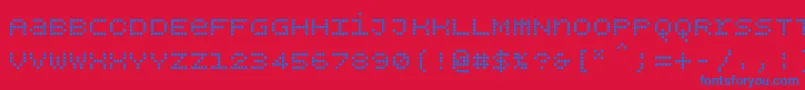 Bpdotsunicasesquare Font – Blue Fonts on Red Background