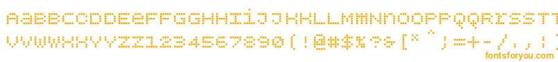 Bpdotsunicasesquare Font – Orange Fonts on White Background