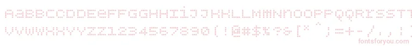 フォントBpdotsunicasesquare – 白い背景にピンクのフォント