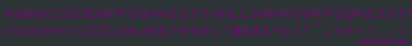 Bpdotsunicasesquare Font – Purple Fonts on Black Background