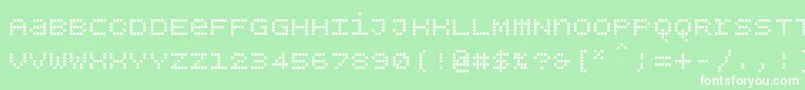 フォントBpdotsunicasesquare – 緑の背景に白い文字