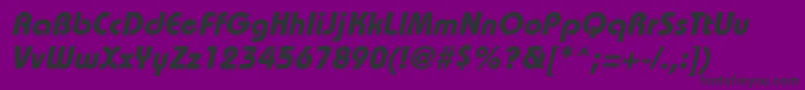 BordeauxheavyItalic Font – Black Fonts on Purple Background