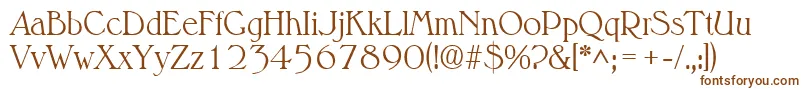 MelbourneRegular Font – Brown Fonts on White Background