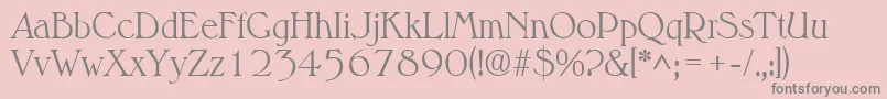 MelbourneRegular Font – Gray Fonts on Pink Background