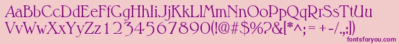 MelbourneRegular Font – Purple Fonts on Pink Background