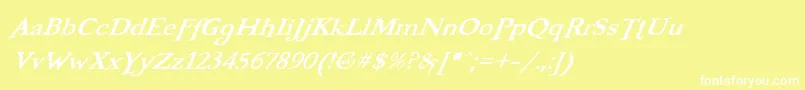 BooterFiveOne Font – White Fonts on Yellow Background
