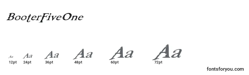 BooterFiveOne Font Sizes