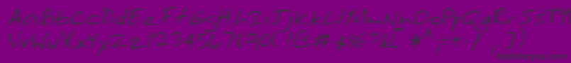 TobyshandRegular-fontti – mustat fontit violetilla taustalla