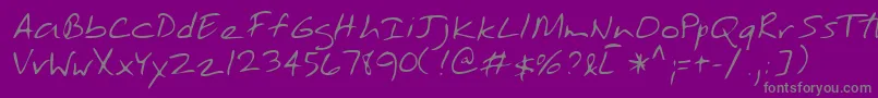 TobyshandRegular Font – Gray Fonts on Purple Background