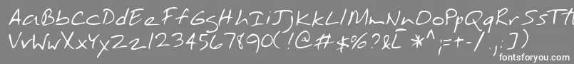 フォントTobyshandRegular – 灰色の背景に白い文字