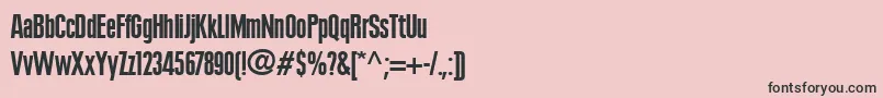 フォントPlakLtBlackExtracondensed – ピンクの背景に黒い文字