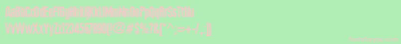 PlakLtBlackExtracondensed Font – Pink Fonts on Green Background