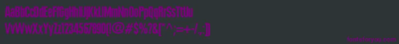Шрифт PlakLtBlackExtracondensed – фиолетовые шрифты на чёрном фоне