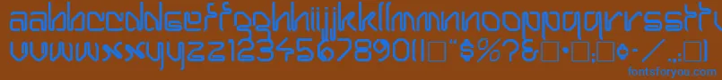 ThersaRegular Font – Blue Fonts on Brown Background