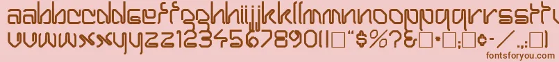 ThersaRegular Font – Brown Fonts on Pink Background