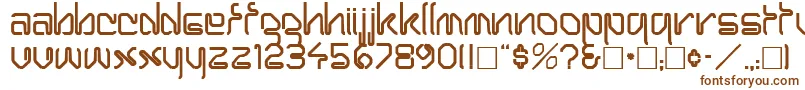 ThersaRegular-Schriftart – Braune Schriften auf weißem Hintergrund