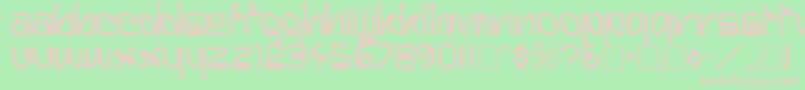 ThersaRegular Font – Pink Fonts on Green Background