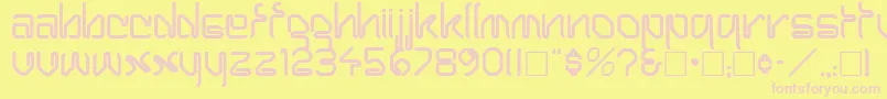 ThersaRegular Font – Pink Fonts on Yellow Background