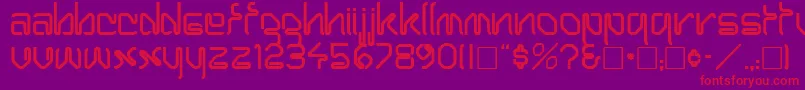 ThersaRegular-Schriftart – Rote Schriften auf violettem Hintergrund