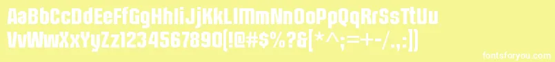 StructiargRegular Font – White Fonts on Yellow Background