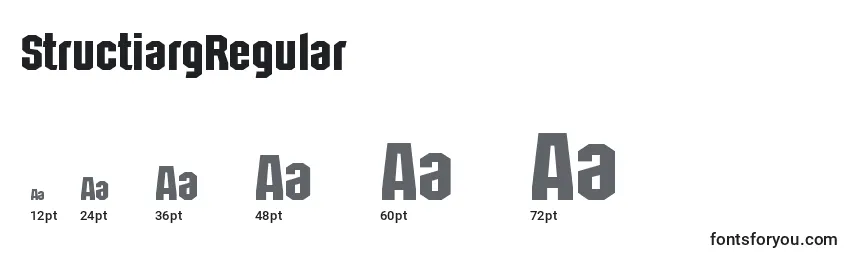 StructiargRegular Font Sizes