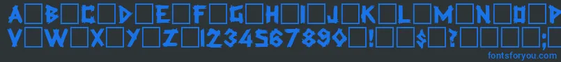 Ferlengetti Font – Blue Fonts on Black Background