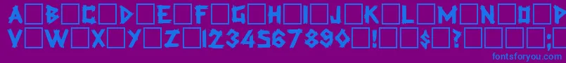 Ferlengetti Font – Blue Fonts on Purple Background