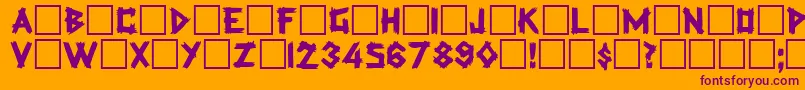 Шрифт Ferlengetti – фиолетовые шрифты на оранжевом фоне