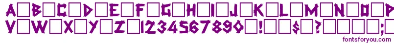 Ferlengetti-fontti – violetit fontit valkoisella taustalla