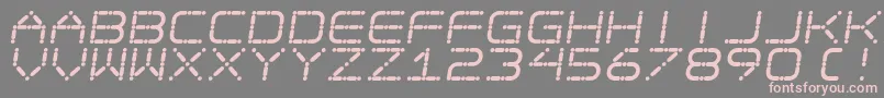 フォントEgo Trip Skew – 灰色の背景にピンクのフォント