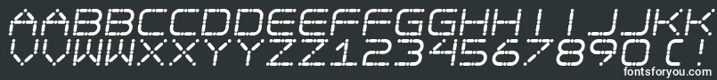 Ego Trip Skew Font – White Fonts on Black Background