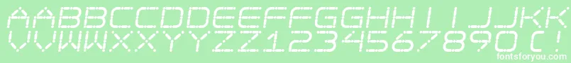 Ego Trip Skew Font – White Fonts on Green Background